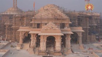 Main gate and stairs of Ram temple ready