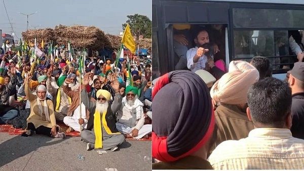 Punjab Police chased away the farmers protesting on the National Highway in Mukerian.