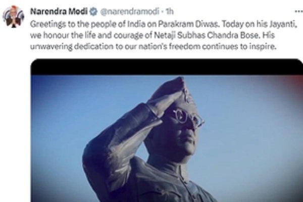 PM Modi paid tribute to Subhash Chandra Bose on Valor Day, will also attend the program at Red Fort