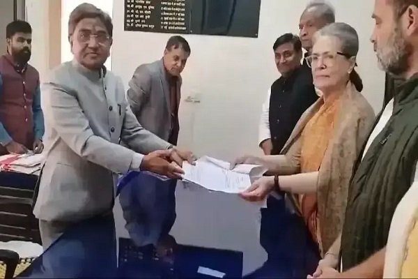 Congress announced four candidates for Rajya Sabha, Sonia Gandhi filed nomination from Rajasthan Rahul-Priyanka were present