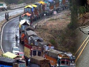 Srinagar-Jammu highway blocked by landslide, traffic halted