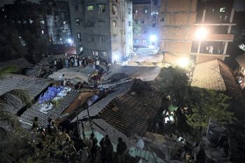 5 storey under construction building collapsed in slum