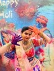 Actress Bhakti Rathod celebrated Holi on the set