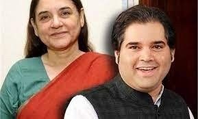 Varun Gandhi arrived to campaign for his mother on the last day of campaigning.