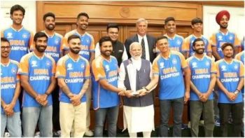 PM Modi's meeting with the world champion Indian cricket team