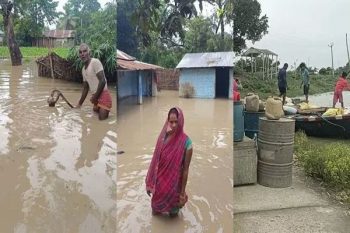 Due to heavy rains, Lokain river is in spate in Nalanda