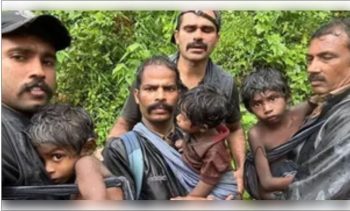 Four tribal children were trapped in a cave in the forest