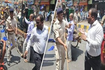 Lathicharge in Patna during Bharat Bandh, SDM also beaten up