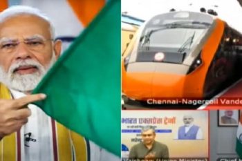 PM Modi flagged off 3 Vande Bharat trains