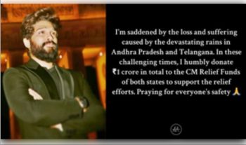 Allu Arjun donated Rs 1 crore for flood relief