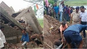 The under construction temple of Singaji Maharaj collapsed