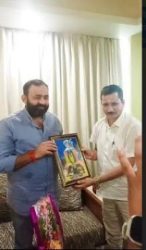 Rakesh Singh honored the National President of Karni Sena