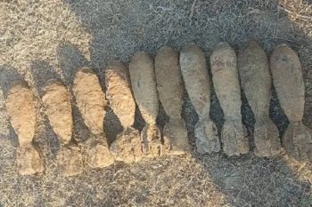 10 rocket launcher bombs found near the station, people got scared