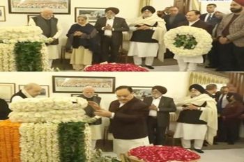 PM Modi, Home Minister Amit Shah reached the residence of the former PM and paid tribute