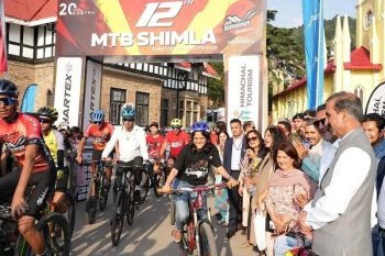 Sukhu flagged off the 12th edition of Himalaya Cycle Race