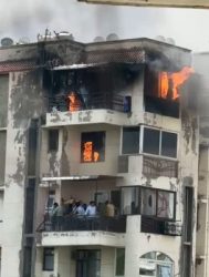 Fire breaks out in Shabd Apartment in Dwarka, Delhi