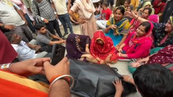 In Ghaziabad, Uttar Pradesh, a young man who had come to register an FIR was shot several times outside the police station