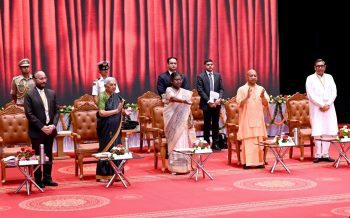 President Draupadi Murmu inaugurated the newly constructed buildings of Mahayogi Gorakhnath University, Gorakhpur and laid the foundation stone of the new girls hostel