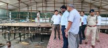 Deputy Commissioner Ranchi Mr. Manjunath Bhajantri inspected the venue for the successful organization of Independence Day celebrations at Morhabadi Ground