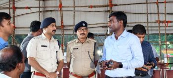 Deputy Commissioner Ranchi Mr. Manjunath Bhajantri inspected the venue for the successful organization of Independence Day celebrations at Morhabadi Ground