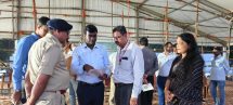 Deputy Commissioner Ranchi Mr. Manjunath Bhajantri inspected the venue for the successful organization of Independence Day celebrations at Morhabadi Ground