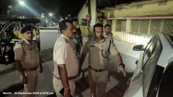 Ranchi police on alert in view of Durga Puja, anti-crime checking campaign continues