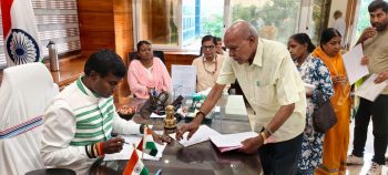 Crowds of complainants gathered at the public court after Durga Puja.