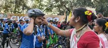 Flag off of cycle rally under Know Your Tourist Palace on the occasion of 25th anniversary of Jharkhand State Foundation Day
