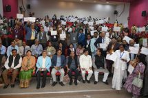 Health Minister Dr. Irfan Ansari flagged off the male sterilization awareness chariot and the vehicle of the postal department.