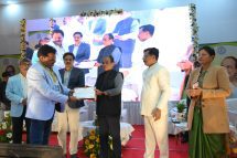 Health Minister Dr. Irfan Ansari flagged off the male sterilization awareness chariot and the vehicle of the postal department.