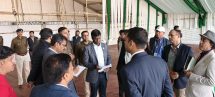 Inspection of the venue for the state-level programme proposed on November 28.