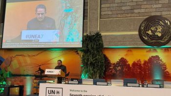 Minister of State Shri Kirti Vardhan Singh delivered India's national statement at the high-level session of the UNEA-7 conference held in Nairobi, Kenya.