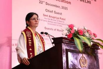 Mrs. Anupriya Patel addressed the 7th convocation ceremony of Vardhman Mahavir Medical College and Safdarjung Hospital in New Delhi.