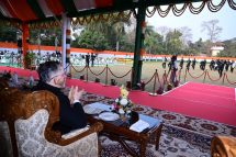 A 'Mass Band Display' and 'At Home' program were organized in the esteemed presence of the Honorable Governor, Shri Santosh Kumar Gangwar.