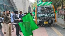 Awareness campaign vehicle flagged off under National Road Safety Month-2026 Commitment to reducing road accidents.