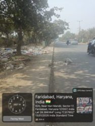 The Commission for Air Quality Management inspected the road sections maintained by the Faridabad Municipal Corporation.