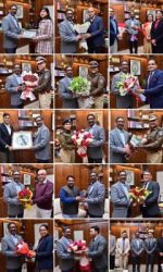 On the arrival of the New Year, many senior officials paid a courtesy visit to Chief Minister Shri Hemant Soren, everyone congratulated and wished him a happy New Year.