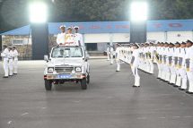 Passing out parade of trainees of batch 0225 at INS Chilka.