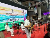 The Indian Navy's first training squadron has departed from Singapore.