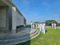 The Indian Navy's first training squadron has departed from Singapore.