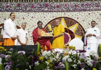 The Vice President of India attended the Golden Jubilee celebrations of Sri Shakti Amma in Vellore.