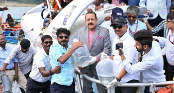 Union Minister Dr. Jitendra Singh launched India's first open-sea cage farming project in North Bay, Andaman Sea.