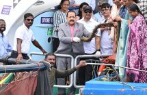 Union Minister Dr. Jitendra Singh launched India's first open-sea cage farming project in North Bay, Andaman Sea.