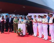 First Cadet Training Ship - Krishna launched at L&T Company, Kattupalli, Chennai