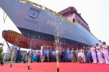 First Cadet Training Ship - Krishna launched at L&T Company, Kattupalli, Chennai