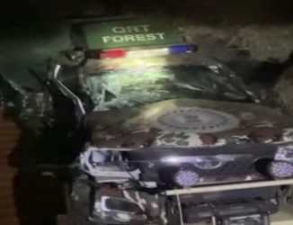 Horrific road accident in Hazaribagh – Team going to drive away elephants meets with an accident