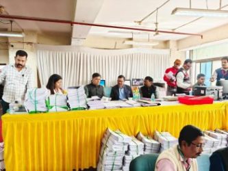 Municipal (General) Election-2026 General Observer Shri Sandeep Kumar Doraiburu (Municipal Corporation Area) inspected the material repository.