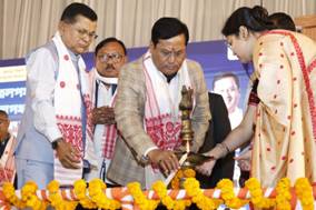 Union Minister Sarbananda Sonowal inaugurated three projects to promote inland waterways on the Brahmaputra (NW2) in Dibrugarh, Assam