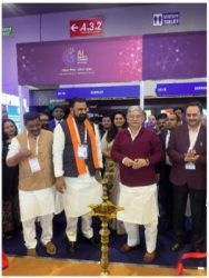 Union Minister Shri Rajiv Ranjan Singh inaugurates the pavilion of the Ministry of Panchayati Raj at the India AI Impact Summit 2026