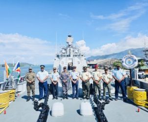 Indian Navy Ship Trikand has completed its port call at Port Victoria, Seychelles.